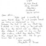 Letter from Elizabeth Fraser, a Matol customer suffering from Psoriasis