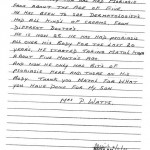 Letter from Matol customer suffering from Psoriasis